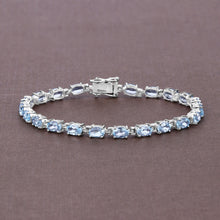 Load image into Gallery viewer, Natural Blue Topaz Bracelet