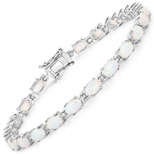 Load image into Gallery viewer, Genuine Created Opal Tennis Bracelet