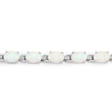 Load image into Gallery viewer, Genuine Created Opal Tennis Bracelet
