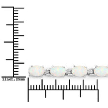 Load image into Gallery viewer, Genuine Created Opal Tennis Bracelet