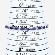 Load image into Gallery viewer, Genuine Iolite Silver Tennis Bracelet