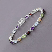 Load image into Gallery viewer, Genuine Multi Stones Tennis Bracelet