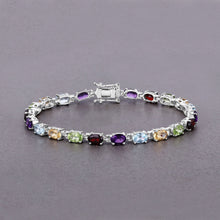 Load image into Gallery viewer, Genuine Multi Stones Tennis Bracelet