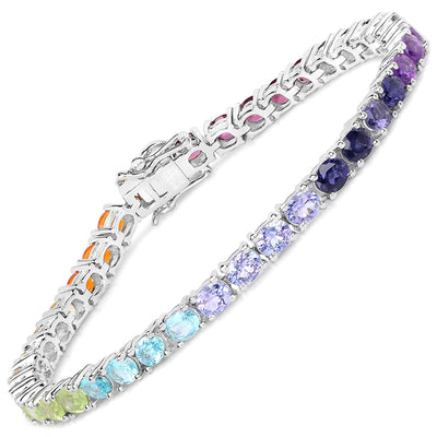 Genuine Multi Stone Eternity Bracelet