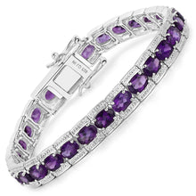Load image into Gallery viewer, Purple Amethyst Tennis Bracelet