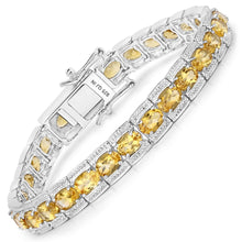 Load image into Gallery viewer, Genuine Yellow Citrine Tennis Bracelet