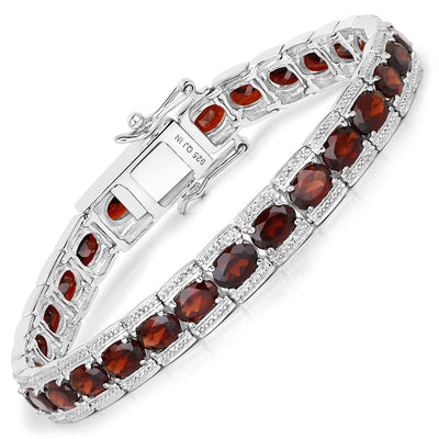 Genuine Red Garnet Tennis Bracelet