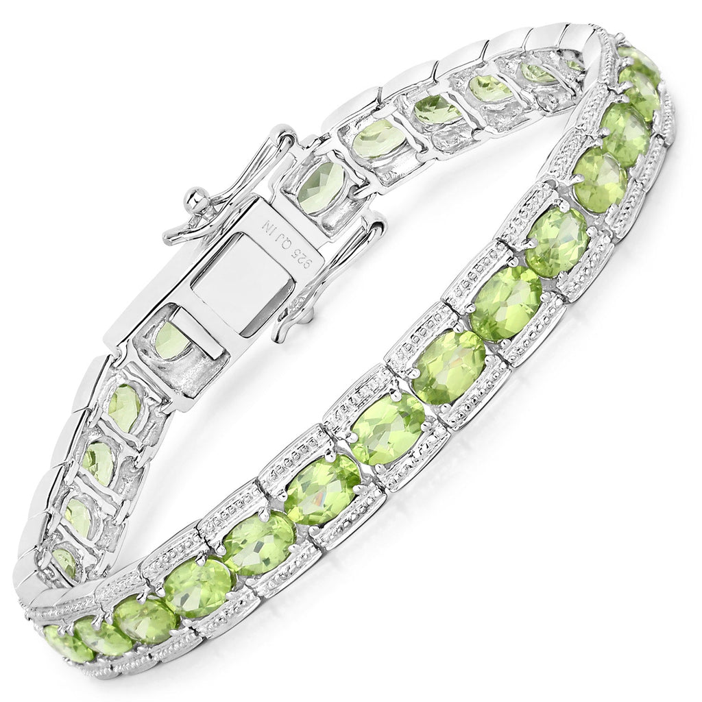Genuine Peridot Green Tennis Bracelet