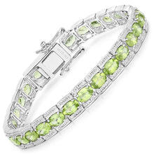 Load image into Gallery viewer, Genuine Peridot Green Tennis Bracelet