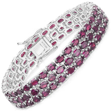 Load image into Gallery viewer, Genuine Rhodolite Tennis Bracelet