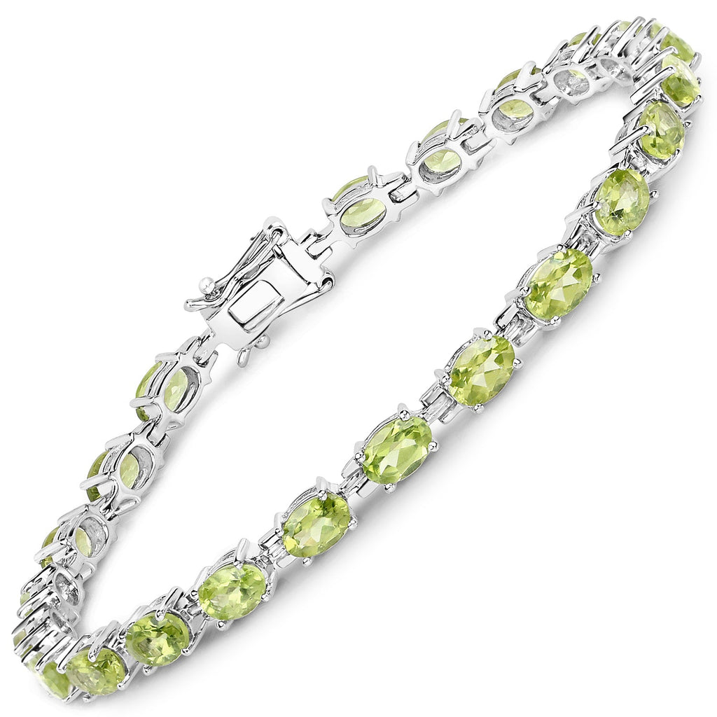 Genuine Green Peridot Tennis Bracelet