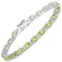 Load image into Gallery viewer, Genuine Green Peridot Tennis Bracelet