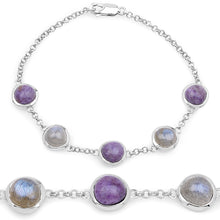 Load image into Gallery viewer, Genuine Charolite And Labradorite Strand Bracelet