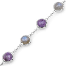 Load image into Gallery viewer, Genuine Charolite And Labradorite Strand Bracelet