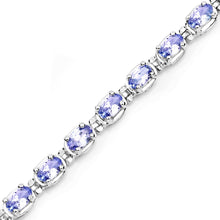 Load image into Gallery viewer, Genuine Purple Tanzanite Tennis Bracelet Silver
