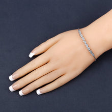 Load image into Gallery viewer, Genuine Swiss Blue Topaz and White Topaz Bolo Bracelet