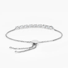 Load image into Gallery viewer, Genuine Swiss Blue Topaz and White Topaz Bolo Bracelet