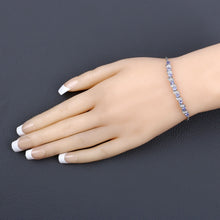 Load image into Gallery viewer, Genuine Tanzanite and White Topaz Bolo Bracelet