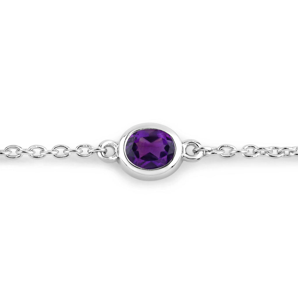 Genuine Purple Amethyst By The Yard Bracelet