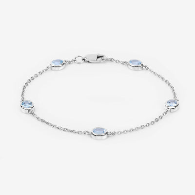 Genuine Blue Topaz By The Yard Bracelet