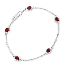 Load image into Gallery viewer, Genuine Garnet By The Yard Dainty Bracelet