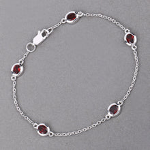 Load image into Gallery viewer, Genuine Garnet By The Yard Dainty Bracelet