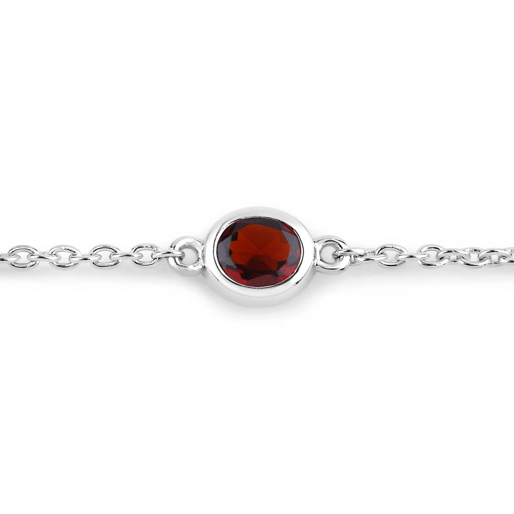 Genuine Garnet By The Yard Dainty Bracelet