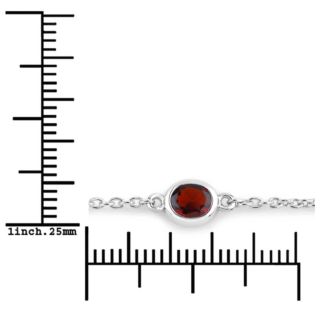 Genuine Garnet By The Yard Dainty Bracelet