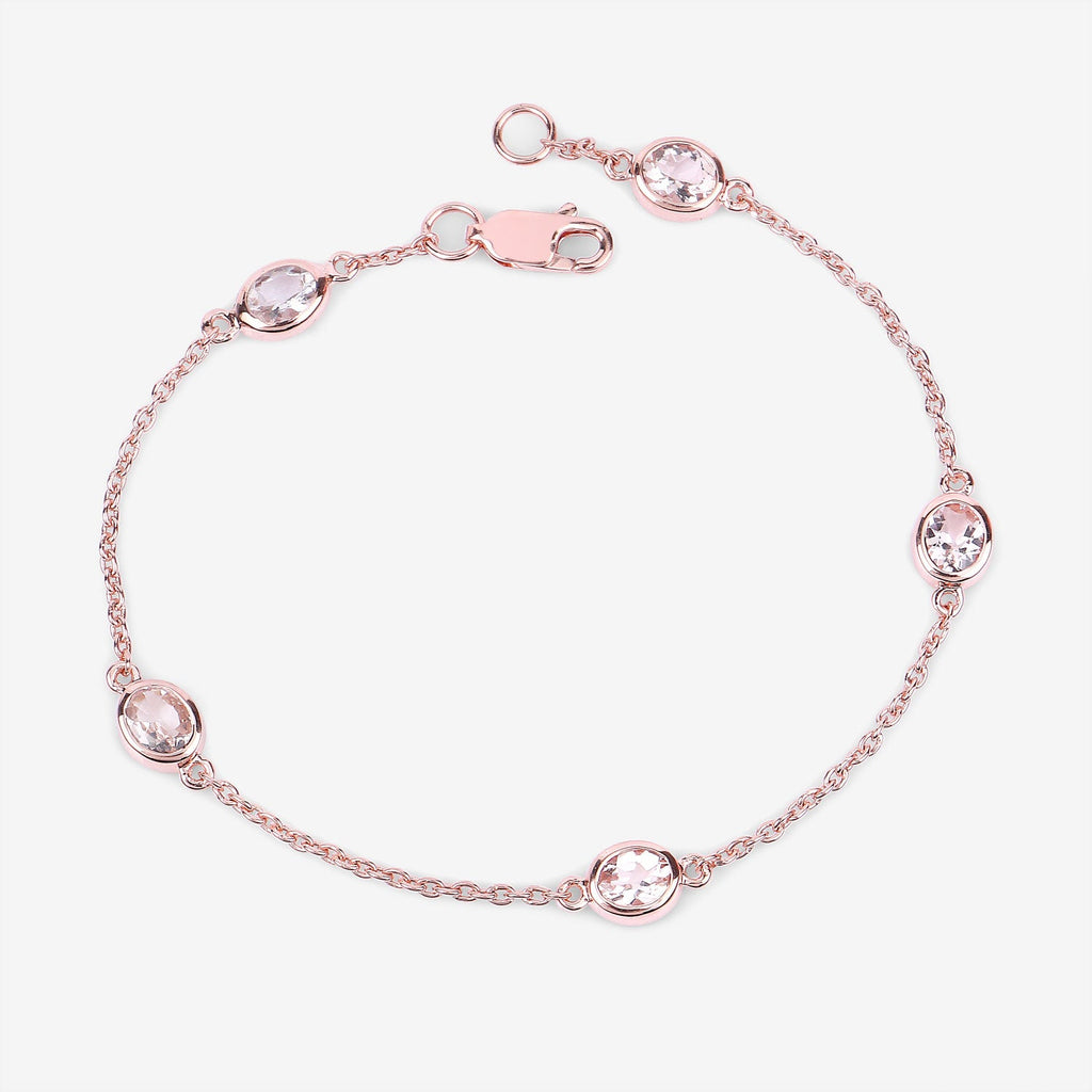 Genuine Morganite By The Yard Bracelet