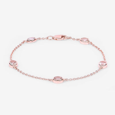 Genuine Morganite By The Yard Bracelet