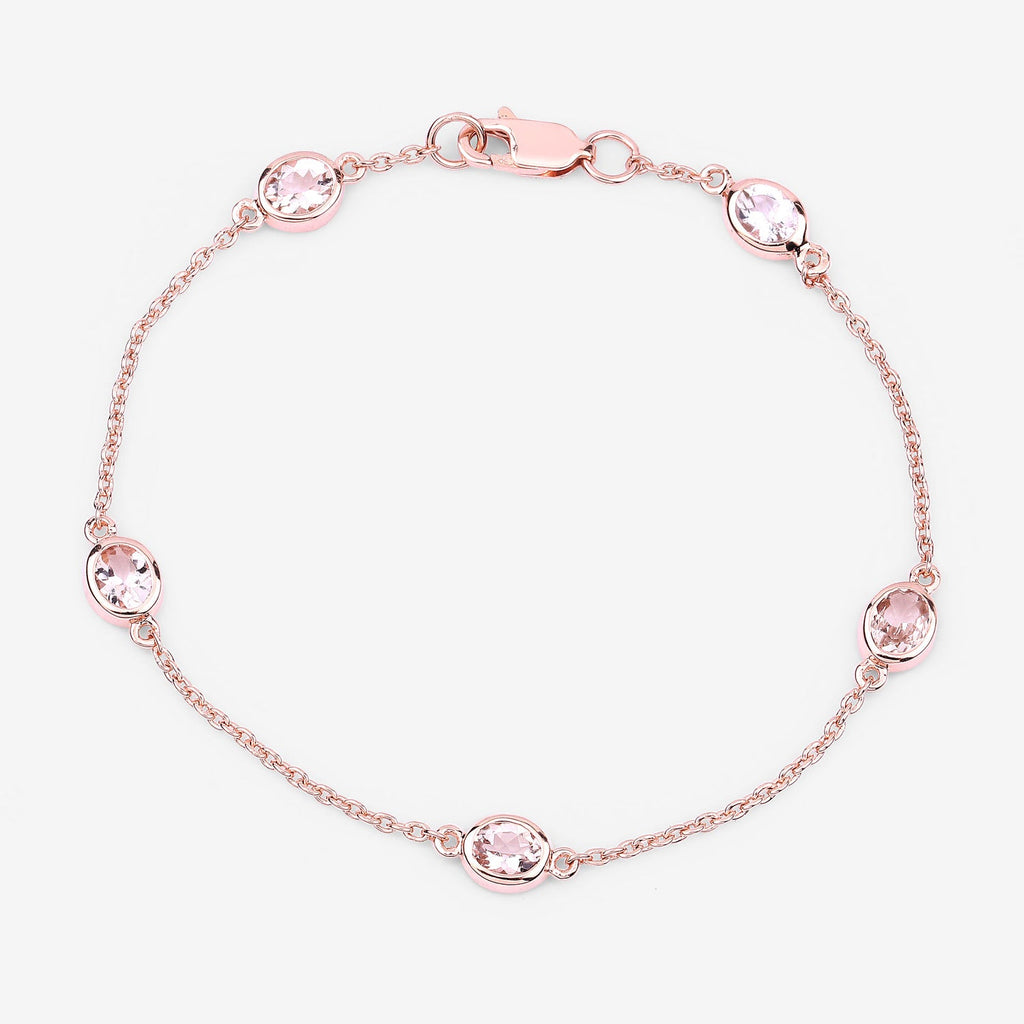 Genuine Morganite By The Yard Bracelet