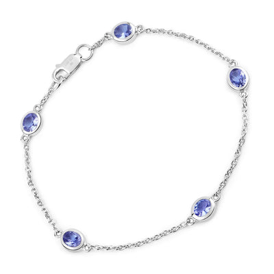 Genuine Purple Tanzanite By The Yard Bracelet