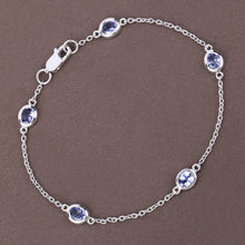 Load image into Gallery viewer, Genuine Purple Tanzanite By The Yard Bracelet