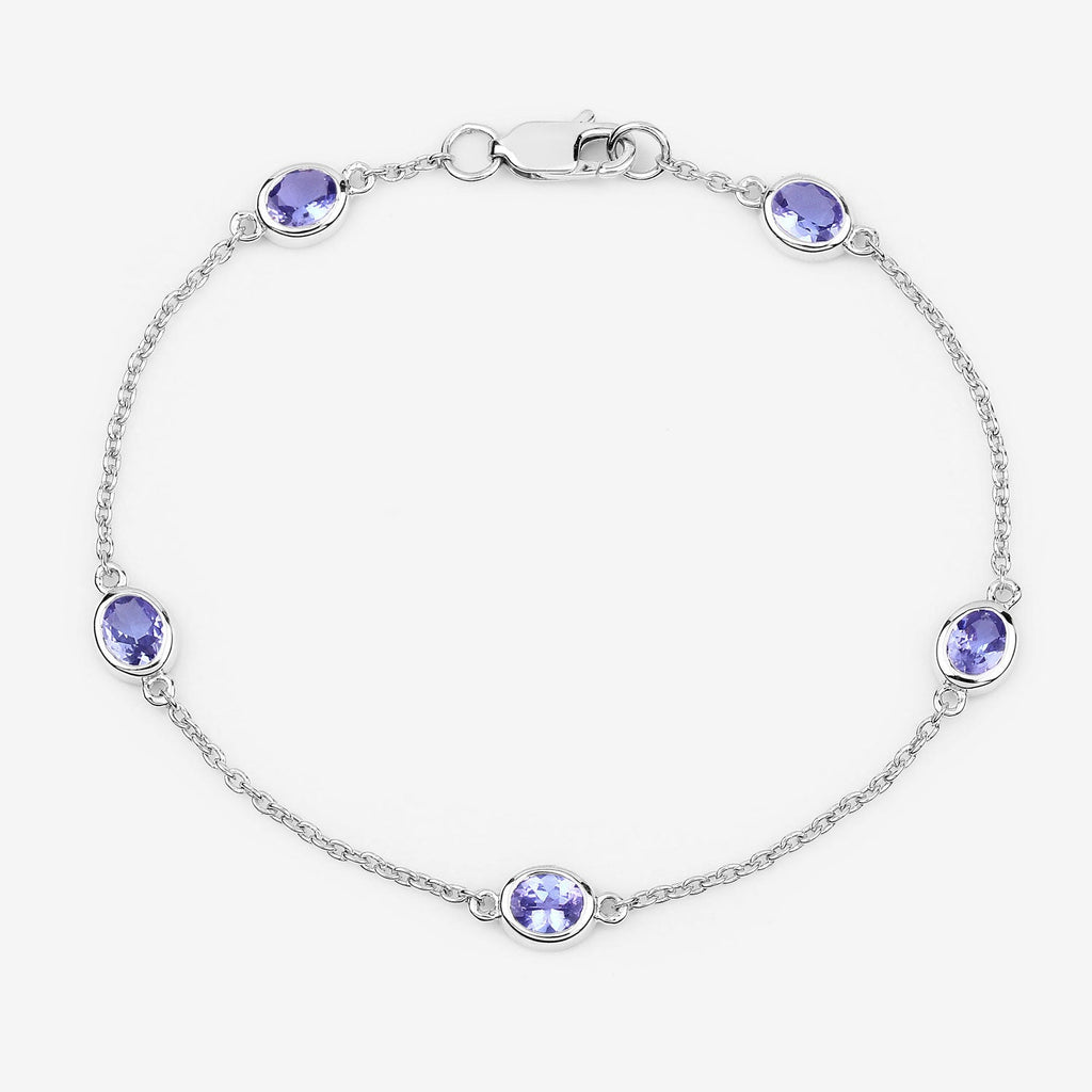 Genuine Purple Tanzanite By The Yard Bracelet