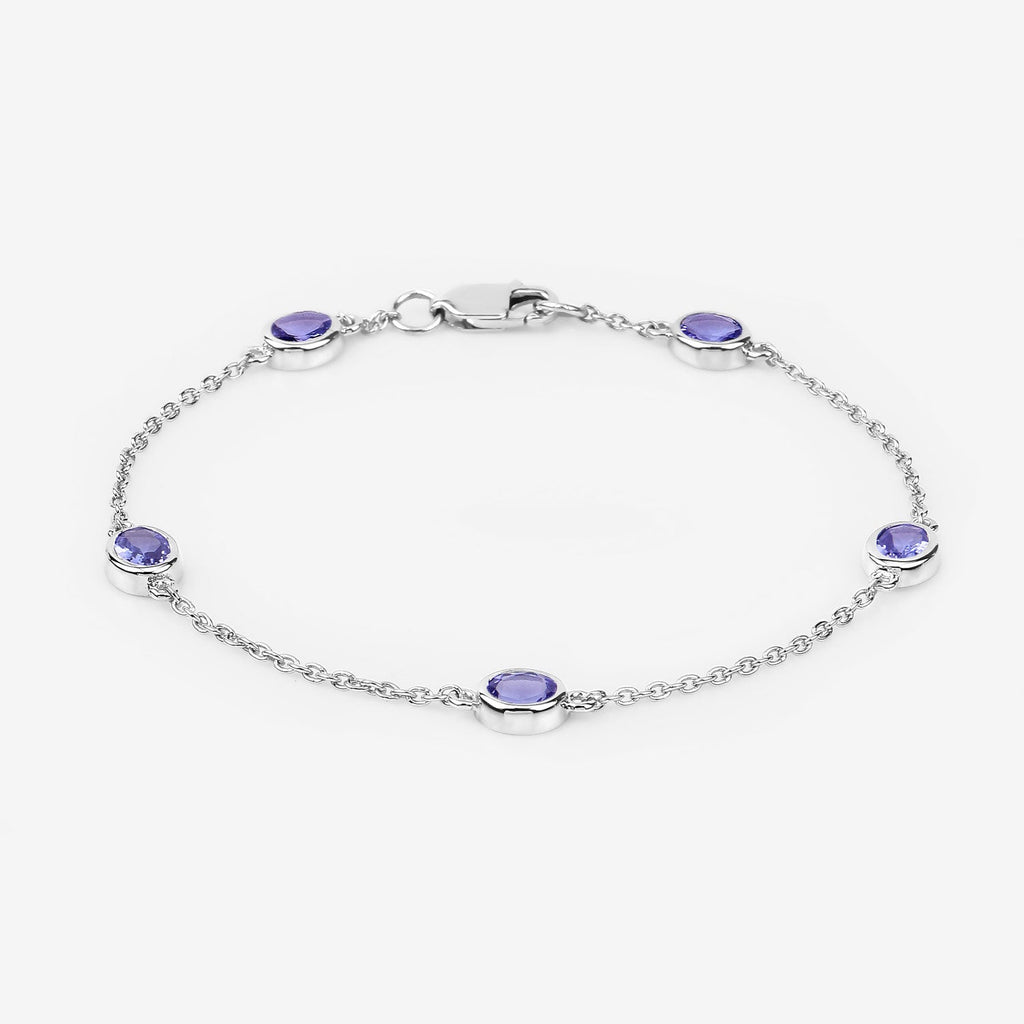 Genuine Purple Tanzanite By The Yard Bracelet