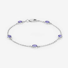 Load image into Gallery viewer, Genuine Purple Tanzanite By The Yard Bracelet