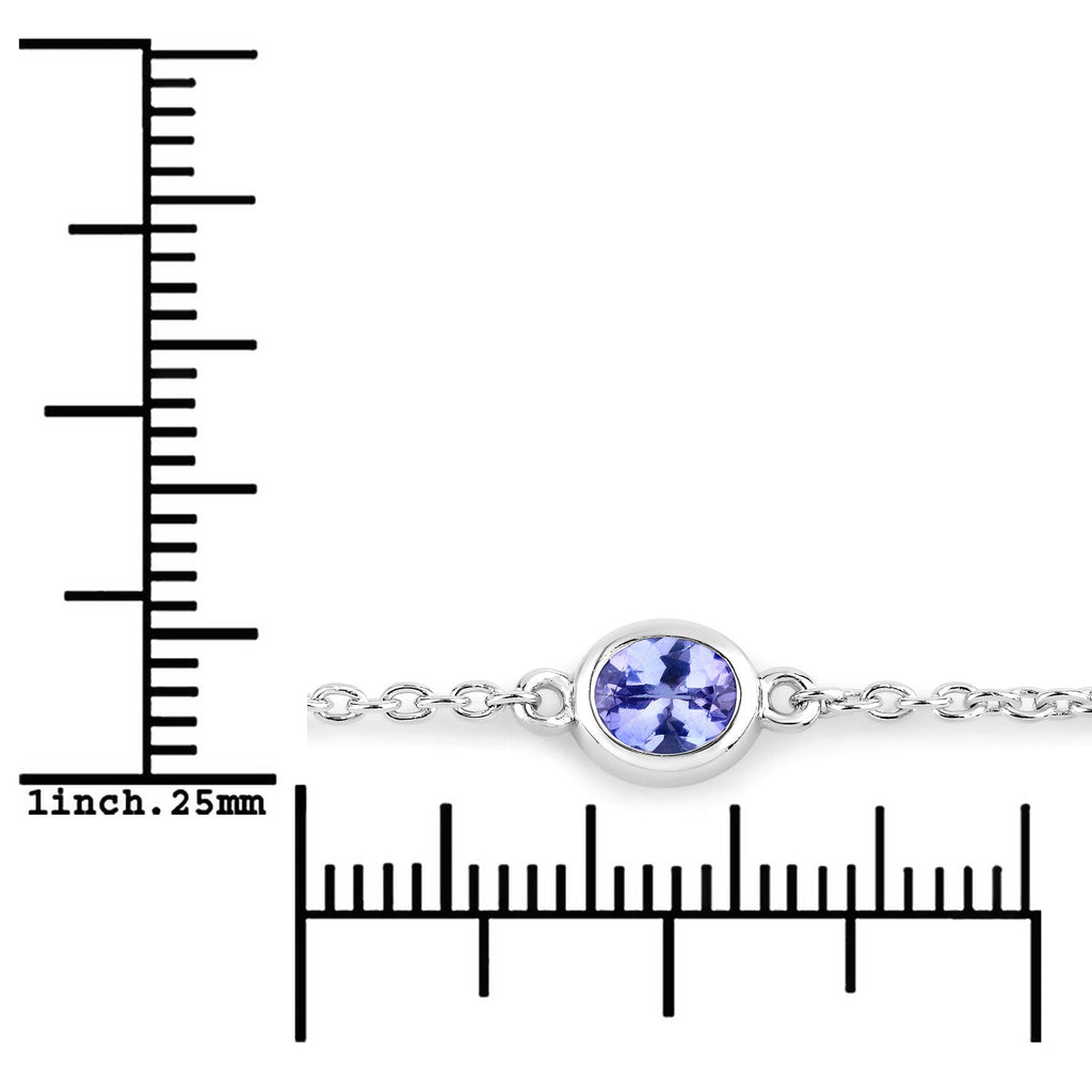 Genuine Purple Tanzanite By The Yard Bracelet
