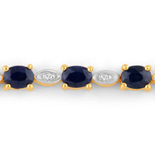 Load image into Gallery viewer, Genuine Blue Sapphire Diamond Bolo Bracelet