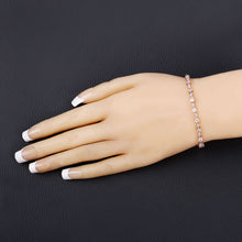 Load image into Gallery viewer, Genuine Morganite and White Diamond Bolo Bracelet