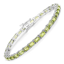 Load image into Gallery viewer, Genuine Green Peridot Tennis Bracelet