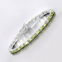Load image into Gallery viewer, Genuine Green Peridot Tennis Bracelet