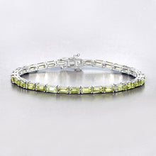 Load image into Gallery viewer, Genuine Green Peridot Tennis Bracelet