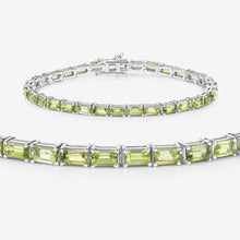 Load image into Gallery viewer, Genuine Green Peridot Tennis Bracelet