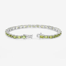 Load image into Gallery viewer, Genuine Green Peridot Tennis Bracelet