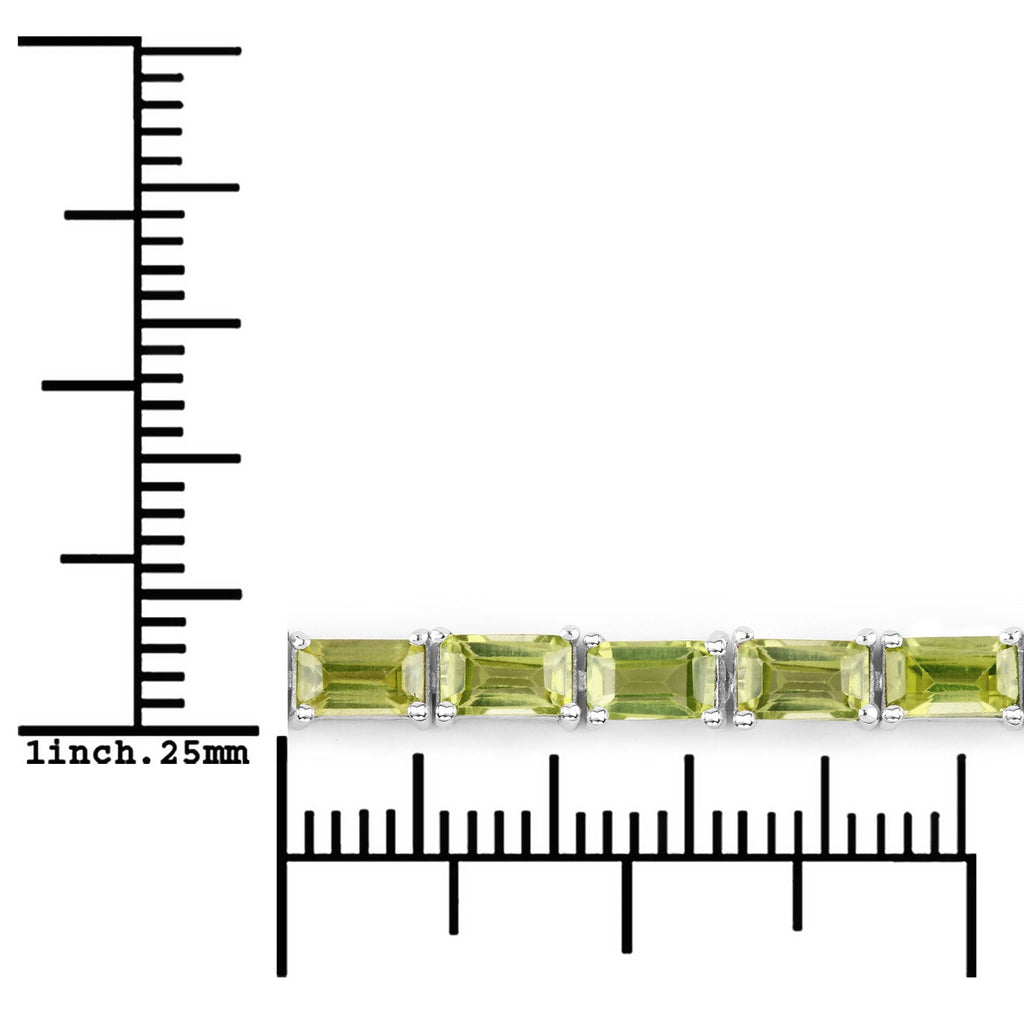 Genuine Green Peridot Tennis Bracelet