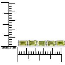 Load image into Gallery viewer, Genuine Green Peridot Tennis Bracelet