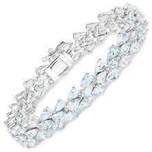 Load image into Gallery viewer, Genuine Aquamarine Tennis Bracelet