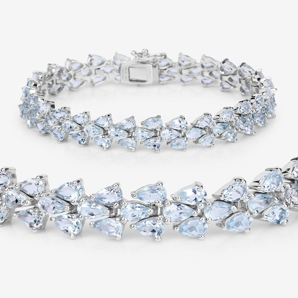 Genuine Aquamarine Tennis Bracelet