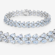 Load image into Gallery viewer, Genuine Aquamarine Tennis Bracelet