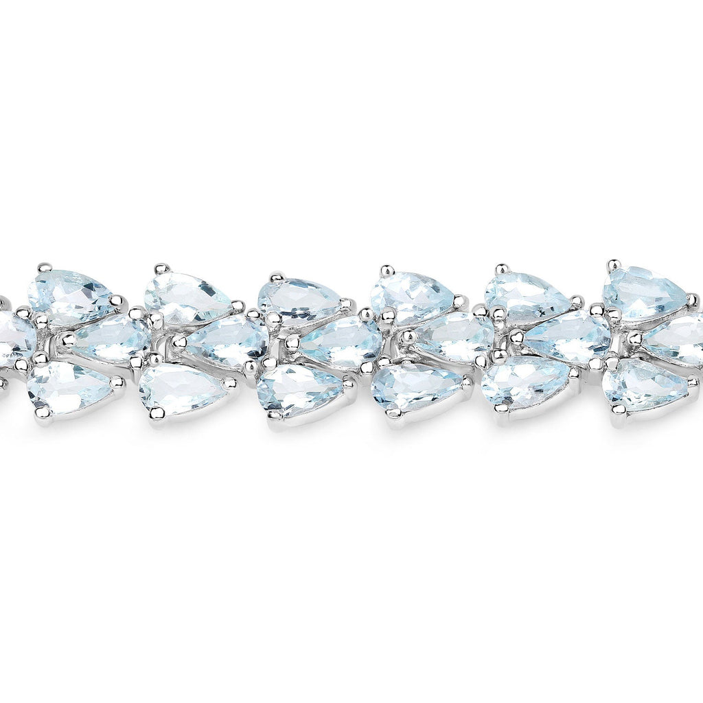Genuine Aquamarine Tennis Bracelet